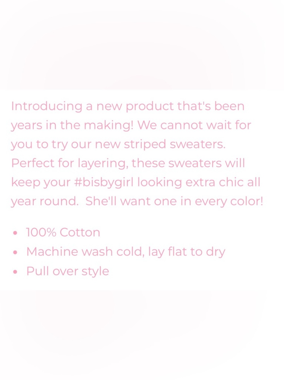 New Bisby Girls Stripe Cotton Sweater size 7 in Aqua - Picture 2 of 6